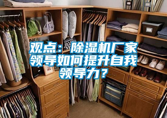 观点：除湿机厂家领导如何提升自我领导力？